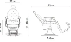 Coiffeureinrichtungen* Barberstuhl Arthur, braun