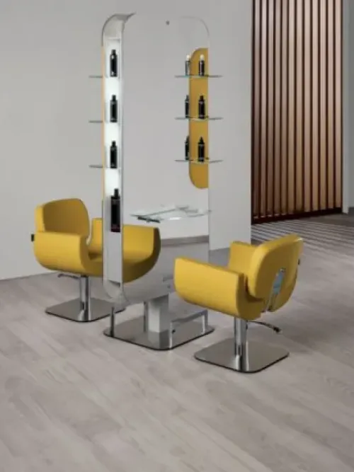 Coiffeureinrichtungen* Salon Ambience Doppelbedienungsplatz New York, Kunstlederoptik