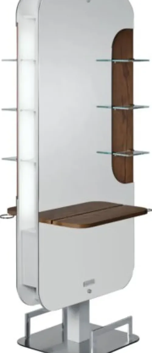 Coiffeureinrichtungen* Salon Ambience Doppelbedienungsplatz New York, Holzoptik