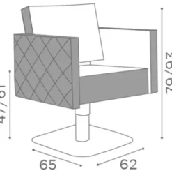 Coiffeureinrichtungen* Salon Ambience Frisierstuhl Square+