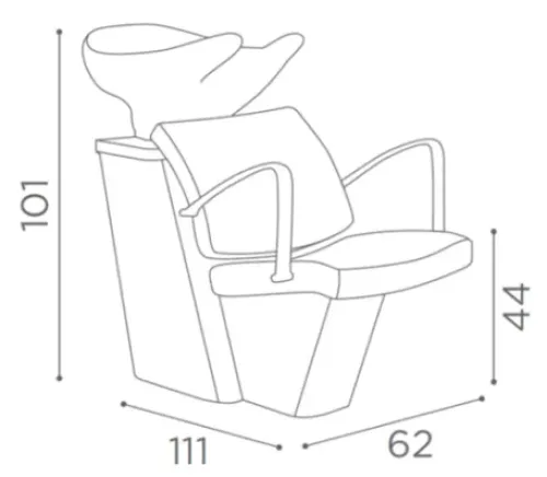 Coiffeureinrichtungen* Salon Ambience Rückwaschanlage Compact, schwarz