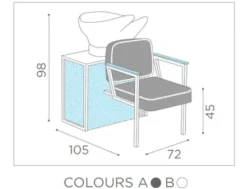 Coiffeureinrichtungen* Salon Ambience Rückwaschanlage Madisonwash, Vintage