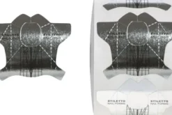 Naturnagelverlängerung* Schablone Silber Stiletto