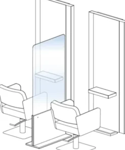 Coiffeureinrichtungen* Schutzwand für Frisierplätze