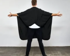 Textil*TREND DESIGN Barber Black Schneide/Rasier Umhang