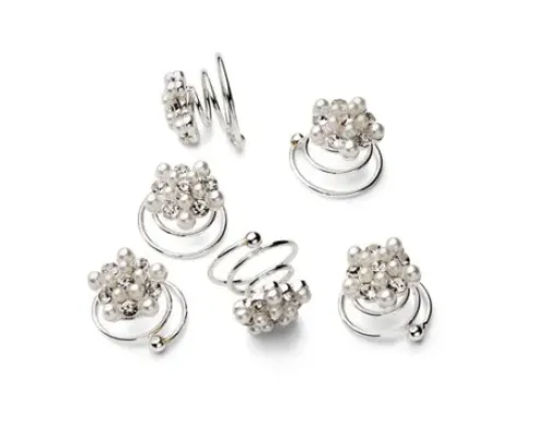 Accessoires* Trisa Celebride Curlies mit weissen Perlen und Strass