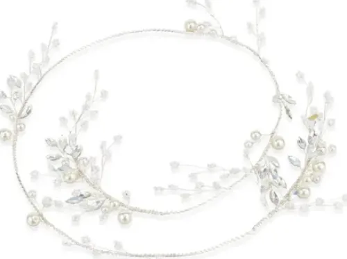 Accessoires* Trisa Celebride Drahtdekoration mit verschiedenen Perlen und Kristallsteinen 75 cm