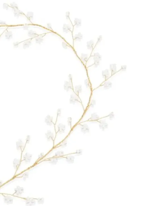 Accessoires* Trisa Celebride Drahtdeko in hellem gold mit kleinen Perlenblünchen