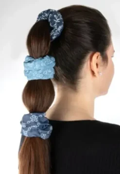 Accessoires* Trisa Fashion Denim Scrunchies