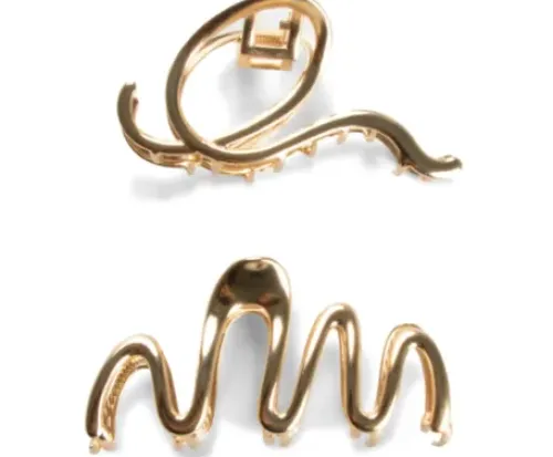 Accessoires* Trisa Fashion Geschwungene Metall Haarklemmen