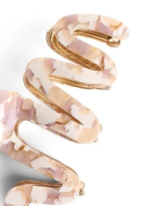 Accessoires* Trisa Fashion Geschwungene Haarklemme mit einer Acrylverzierung