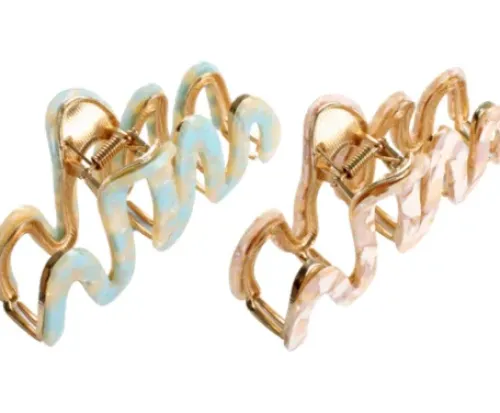 Accessoires* Trisa Fashion Geschwungene Haarklemme mit einer Acrylverzierung